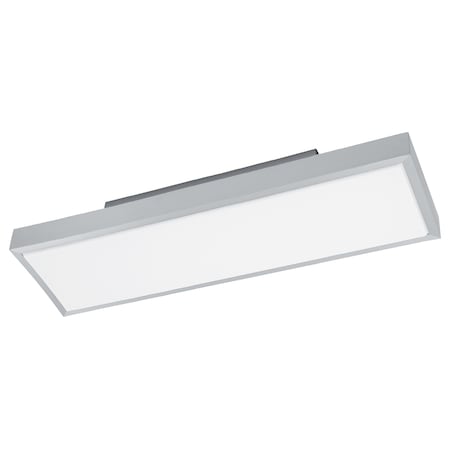 1X129W Led Ceiling Light W/Brushed Aluminum Finish & Wht Plastic Glass